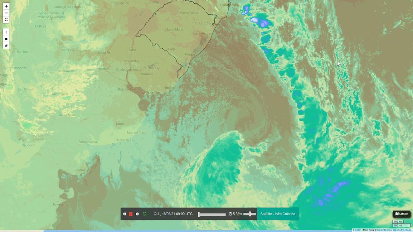 Ciclone extratropical avança em alto mar Climatempo