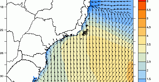 Mar agitado na costa do Sudeste