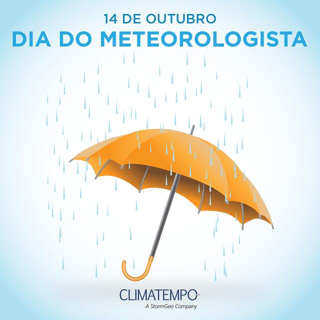 14 de outubro é Dia do Meteorologista. As datas comemorativas de hoje,  sábado