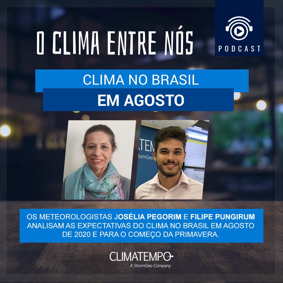 Tendência climática para agosto