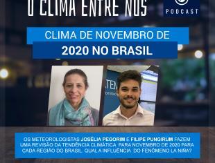 Podcast Clima entre Nos - clima em novembro de 2020