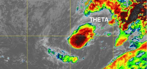 Tempestade tropical Theta reforça recorde de 2020