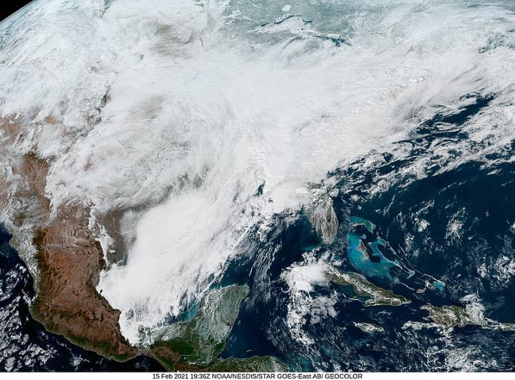 Foto: NOAA - Tempestade de inverno Uri