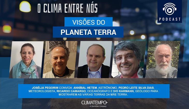 Convidados do podcast O Clima entre Nós (da direita para a esquerda): Annibal Hetem, Pedro Leite da Silva Dias, Ricardo Camargo e Ivo Karmann