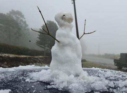 Foto: neve em São Joaquim (SC), por São Joaquim Online em 28/6/2021