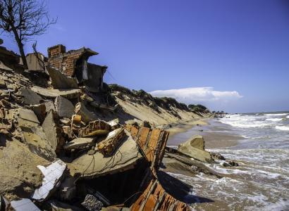 Foto: Atafona (RJ), é uma das regiões brasileira que sente a elevação do nível do mar