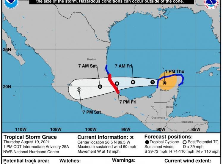 Grace ganha força e atinge leste do México como furacão | Climatempo