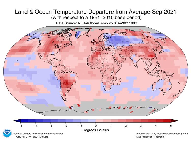 Novos recordes de calor e seca, diz NOAA