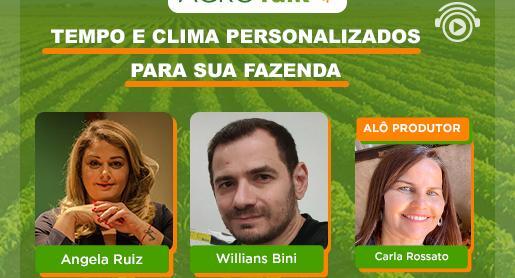 Tempo e clima personalizados para sua fazenda