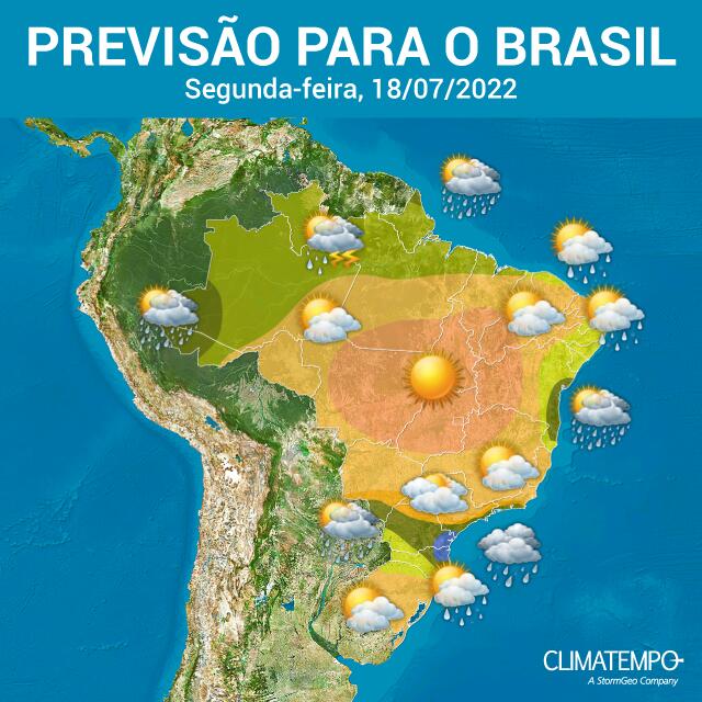 Sol e tempo seco na maior parte do BR Climatempo