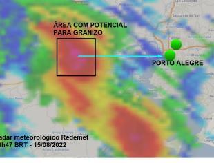 Granizo avança sobre porto alegre 15-8-2022