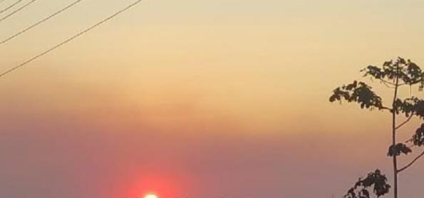 Calor e fumaça no centro-norte do Brasil