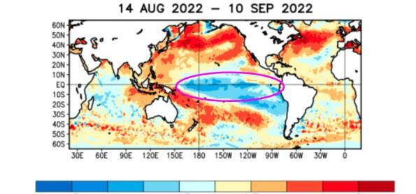 Continuidade do La Niña na primavera e verão