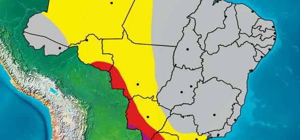 Alerta para temporais em áreas do Sul, Centro-Oeste e Norte