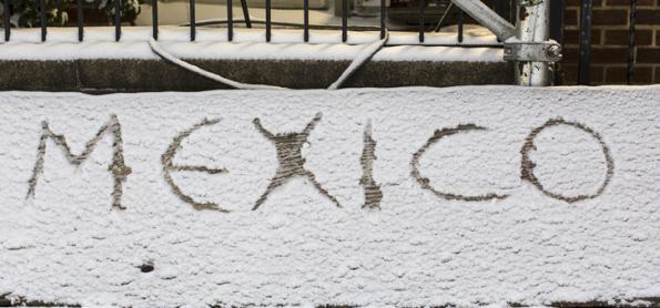 Onda de frio e temperaturas negativas no México