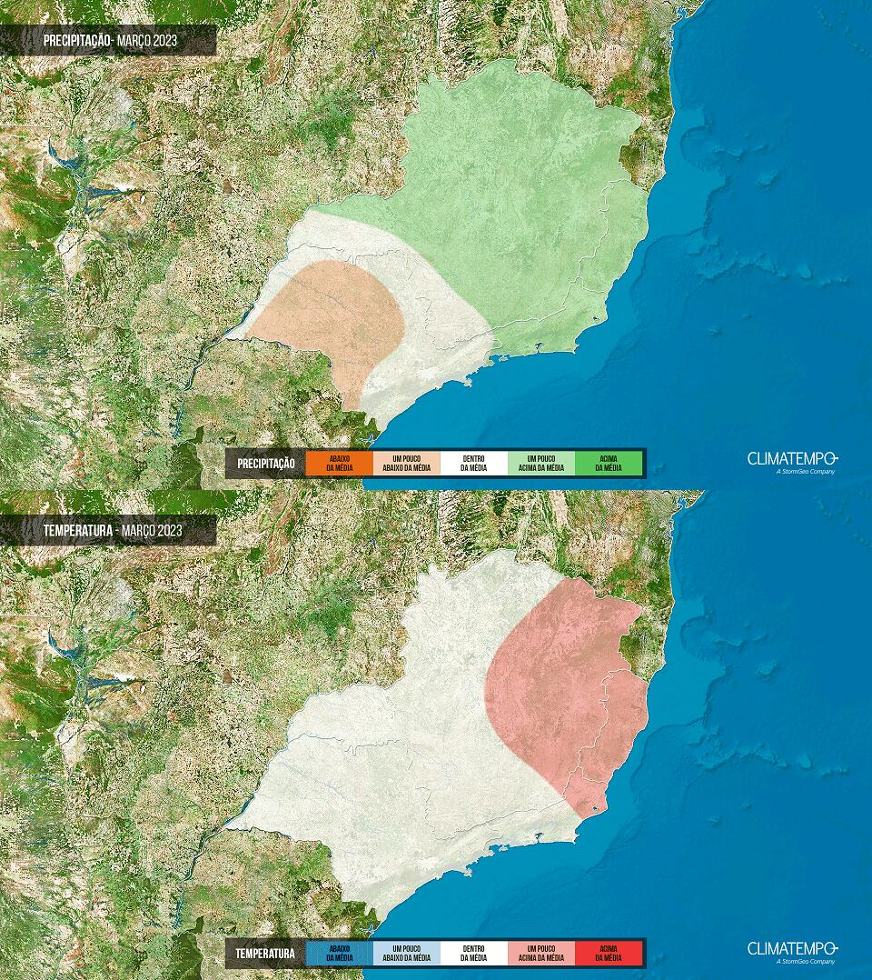 Verão 2023 - previsão geral para o Brasil