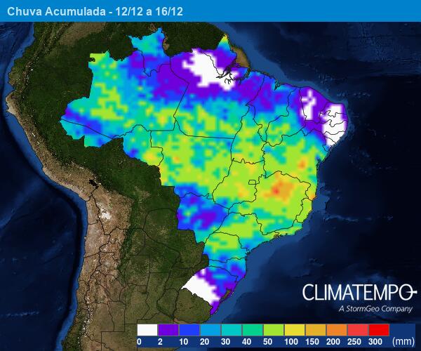 Chuva acumulada de 12/12/2022 a 16/12/2022