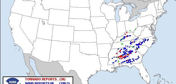 Estados Unidos reportou mais de 30 tornados na quinta-feira