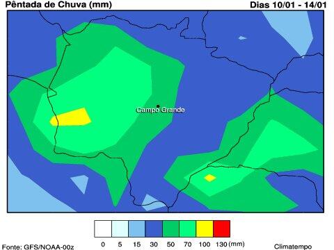 MS está em alerta para chuvas intensas e tempestades com granizo até a quarta-feira