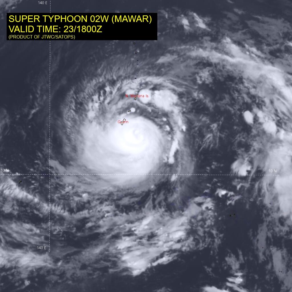 Tufão Mawar - satélite 23-5-23