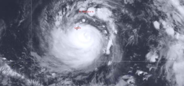 Super tufão Mawar ameaça a ilha de Guam e as Filipinas