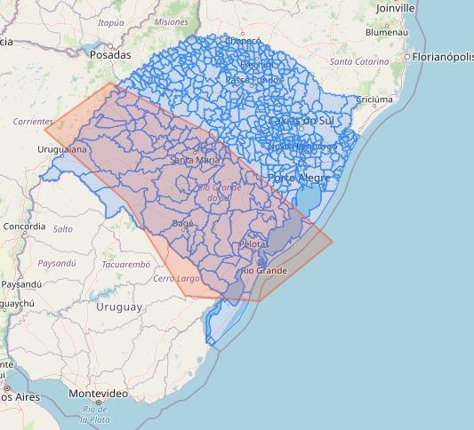 Área do RS em alerta para temporais isolados Área do RS em alerta para temporais isolados