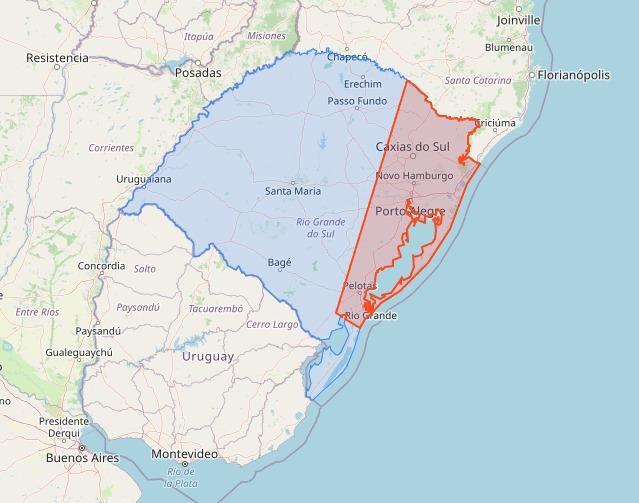 Rajadas de vento continuam atuando na faixa Leste do RS