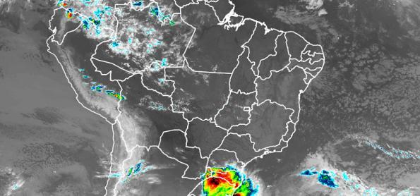 Nova frente fria se organiza sobre o Sul do Brasil