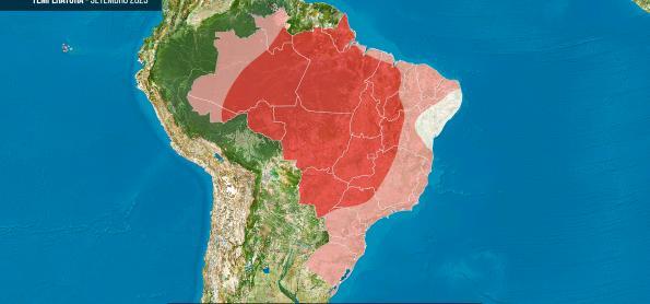 Setembro promete calor no Brasil e tempestades  no Sul