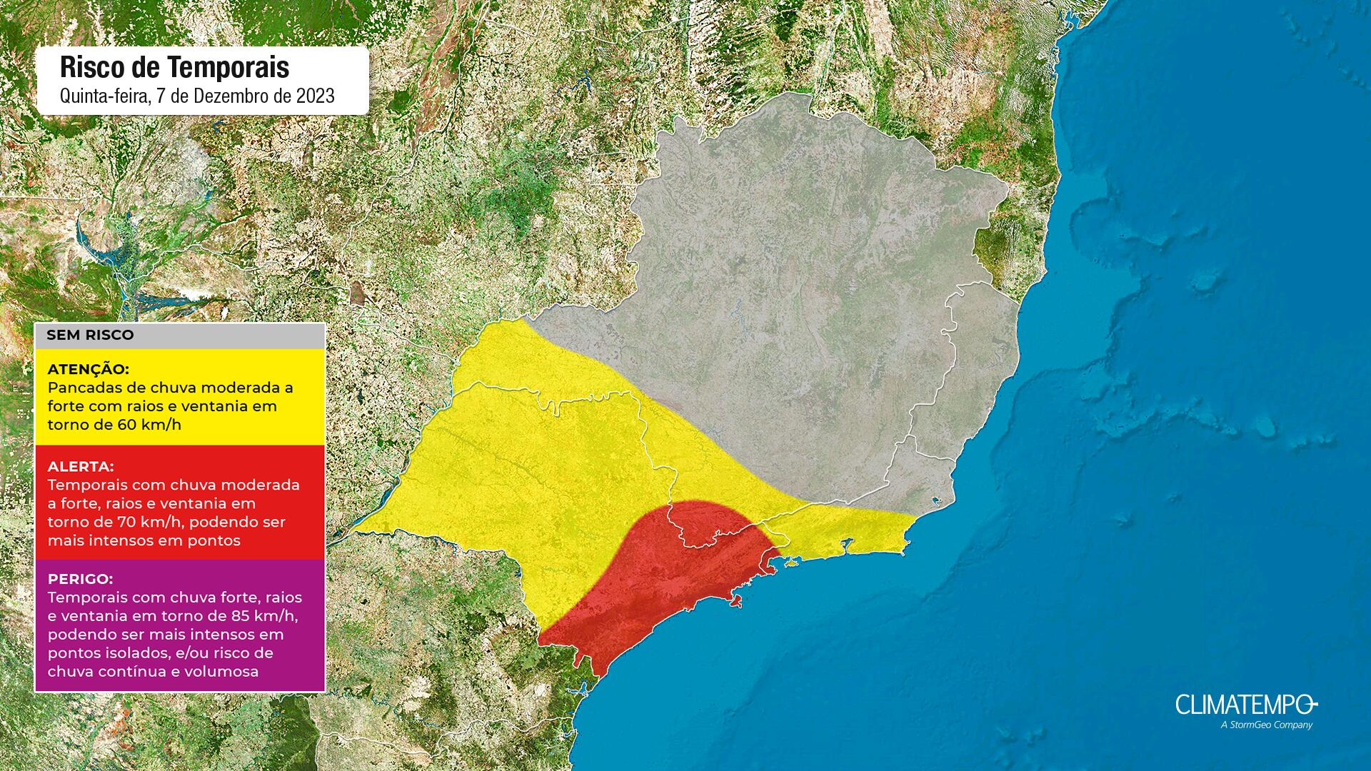 Chuva, garoa, vento, queda de temperatura e ainda enchente