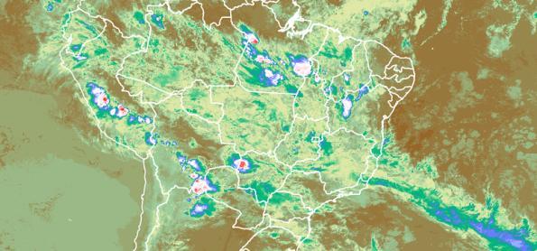 Chuva de ZCAS em muitos estados do Brasil