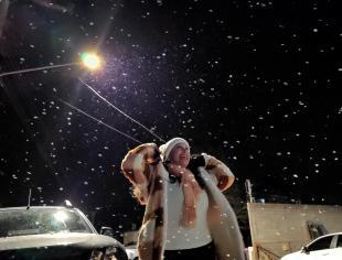 Figura 1- Neve registrada na Serra Catarinense, neste final de semana. Foto: Mycchel Legnaghi / @saojoaquimonline.com.br