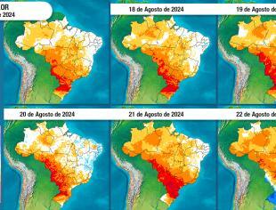 Figura 1- Temperaturas em elevação no Brasil. Fonte: Climatmepo
