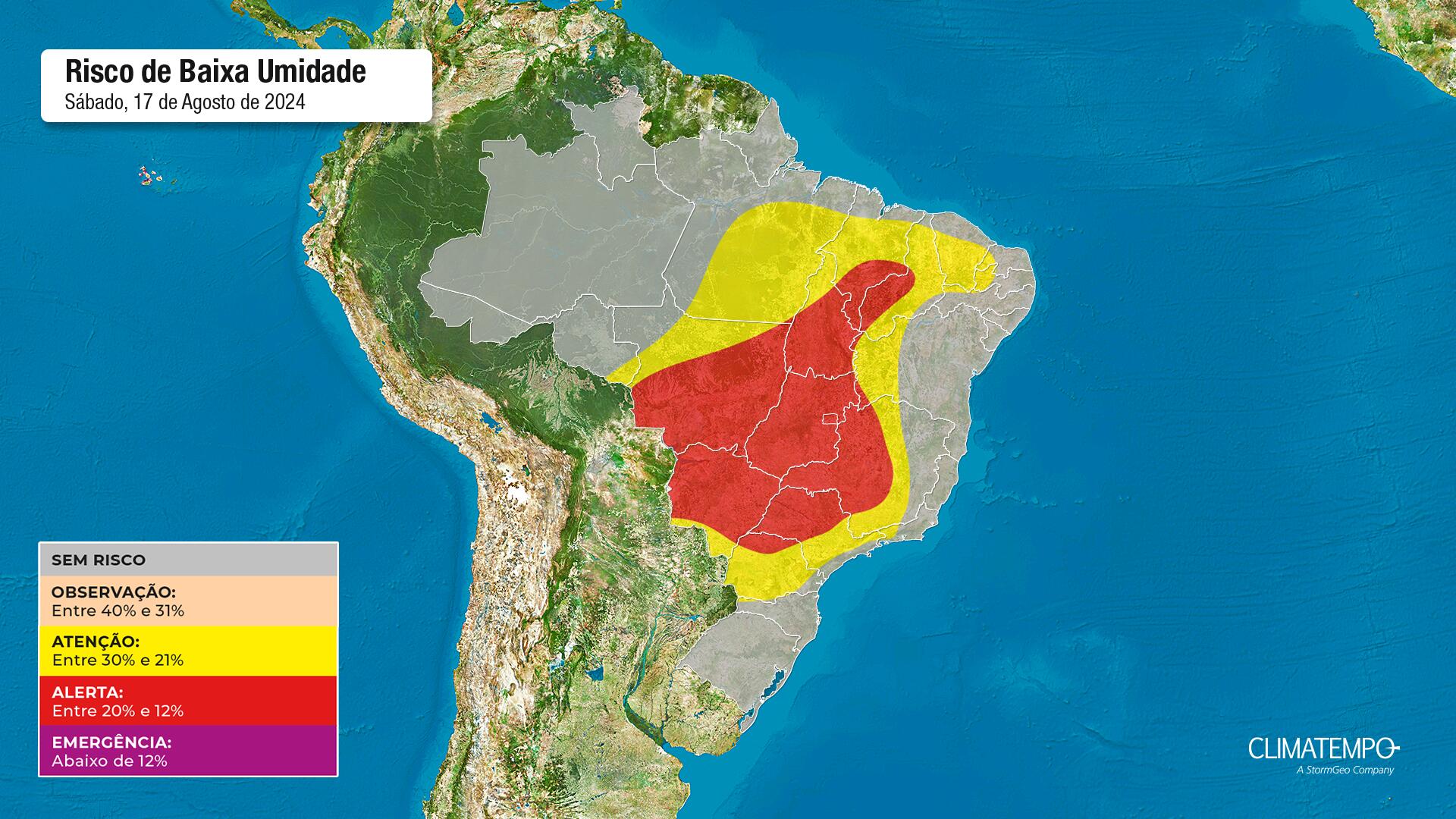 Figura 2 - Umidade relativa do ar em alerta. Fonte: <a href='https://www.climatempo.com.br/' >Climatempo</a>