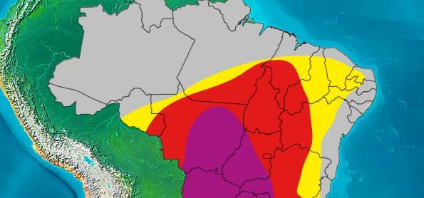 Umidade no ar abaixo dos 30% na maioria das áreas do Brasil