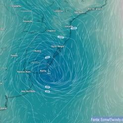 Ciclone extratropical se forma esta semana entre o RS e Uruguai