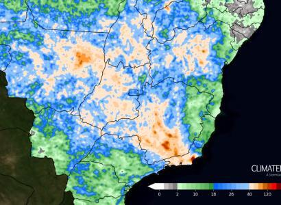 Fonte 1 - Acumulado de chuva esperado entre 18 de outubro de 21 de outubro de 2024. Fonte: Climatempo