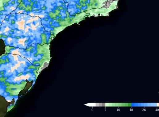 Figura 1- Acumulado de chuva esperado entre 21 de outubro e 25 de outubro. Fonte: Climatempo