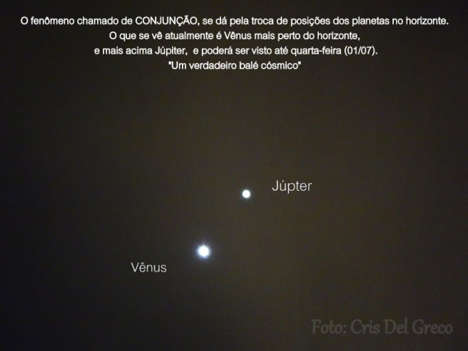 Conjunção de Vênus com Júpter