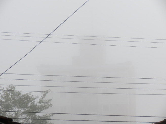 domingo amanheceu com pouca visibilidade em joinville sc