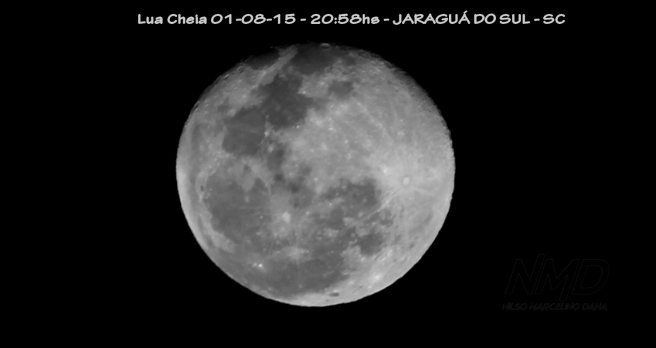 Lua cheia  no dia 01-08-15  em JARAGUÁ DO SUL = SC