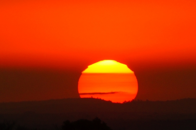 Pôr do sol do dia 30 de abril na montanha das Letras...