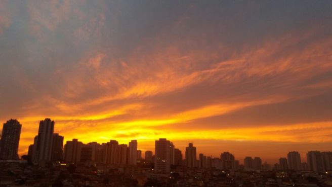 Pôr-do-sol maravilhoso em São Paulo!
