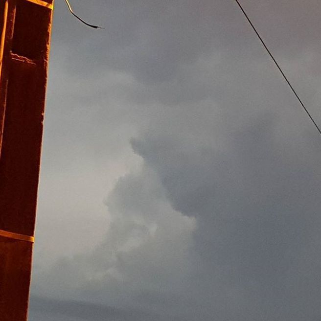 Nuvem em forma de rosto - temporal chegando a Florianópolis/SC