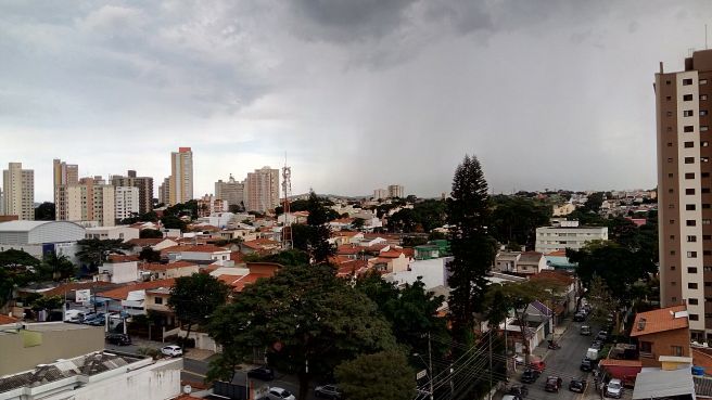 Mais uma foto da chuva que já cai em Santo André - SP