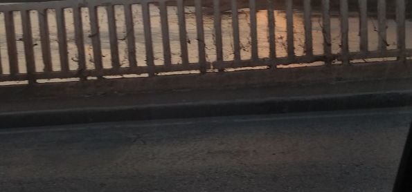 Por do sol em Cuiabá na ponto do rio da cidade