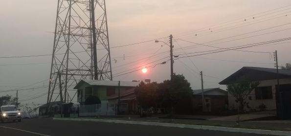 Entardecer de quarta-feira em Erechim (RS)