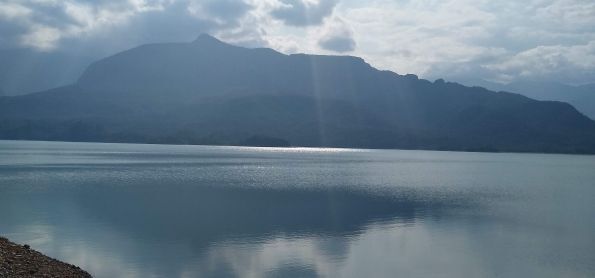 Barragem do rio São Bento em Siderópolis essa imagem ficou