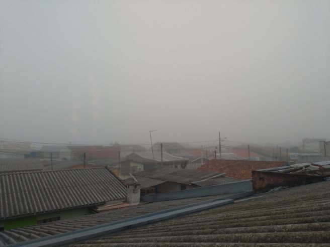 Nevoeiro na minha cidade de Curitiba Paraná seg,20/07/2020