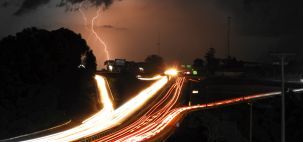 Tempestade se aproxima de São Carlos, vista da rodovia SP 310